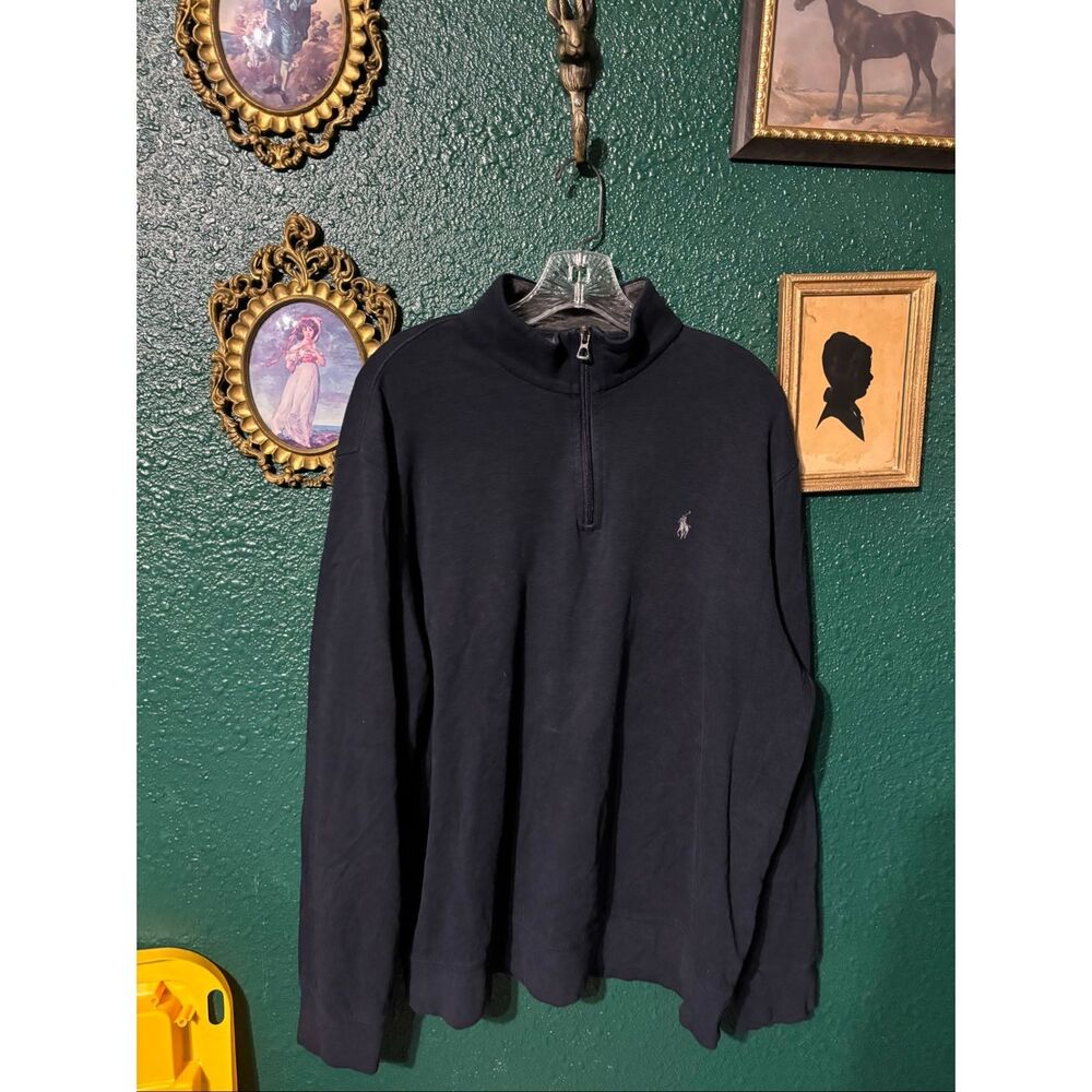 Polo Ralph Lauren Men’s Blue Quarter Zip Sz X-Large - Picture 1 of 3
